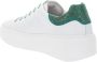 Nerogiardini Groene Leren Sneakers met Strass Detail White Dames - Thumbnail 6