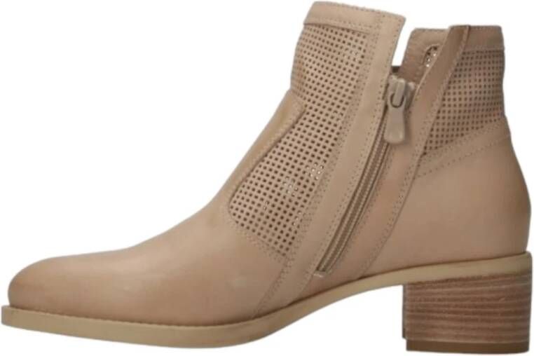 Nerogiardini Enkellaarzen Beige Dames