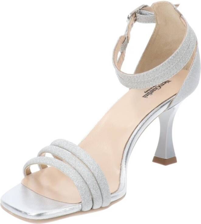 Nerogiardini Glitter Hoge Hak Sandalen voor Vrouwen Gray Dames