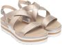 Nerogiardini Gouden Lage Hak Sandalen Beige Dames - Thumbnail 3