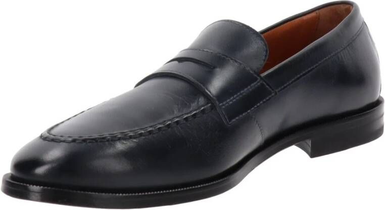 Nerogiardini Heren Leren Loafers Blue Heren