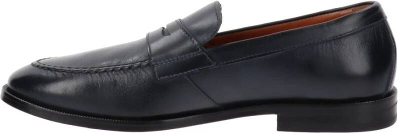 Nerogiardini Heren Leren Loafers Blue Heren