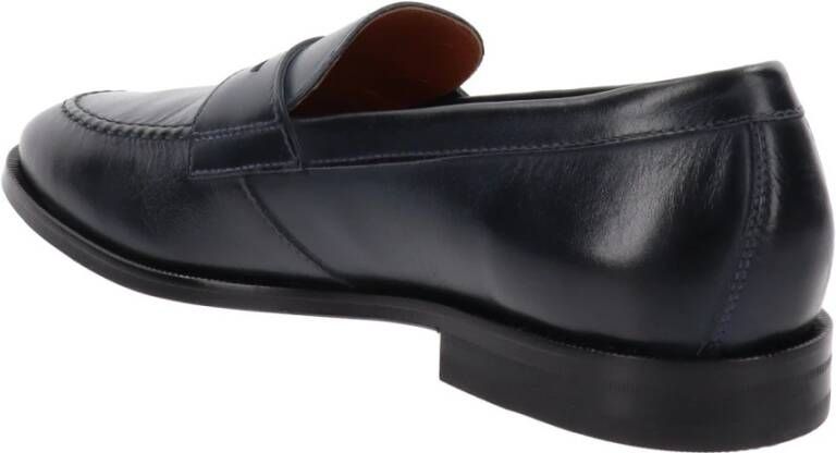 Nerogiardini Heren Leren Loafers Blue Heren