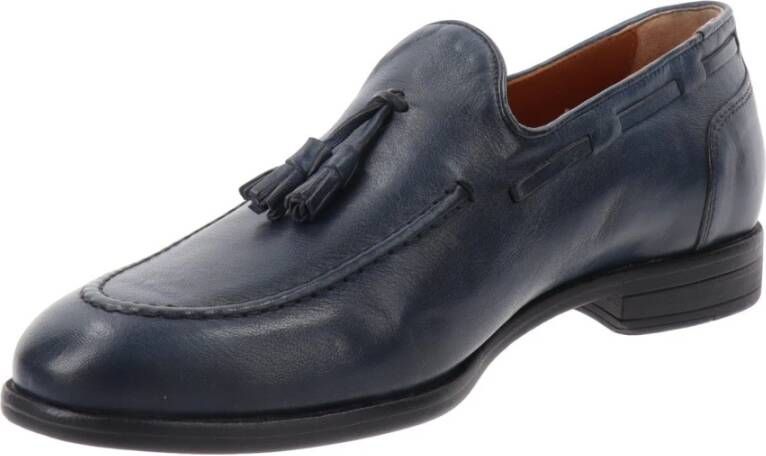 Nerogiardini Heren leren loafers Blue Heren