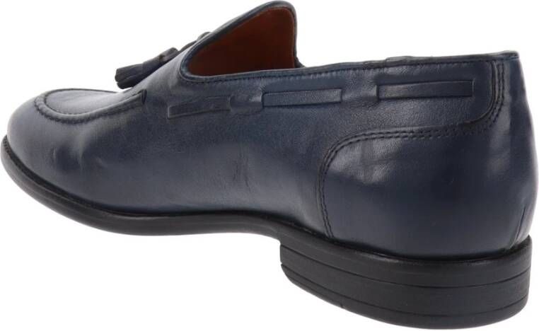 Nerogiardini Heren leren loafers Blue Heren