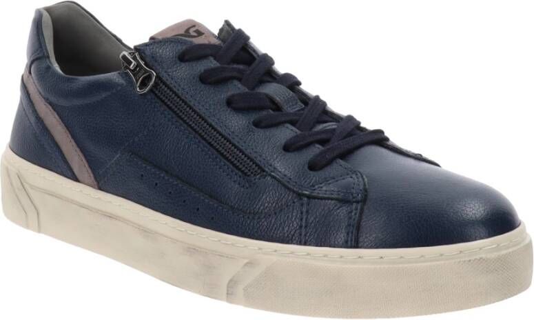 Nerogiardini Heren leren sneakers Blue Heren