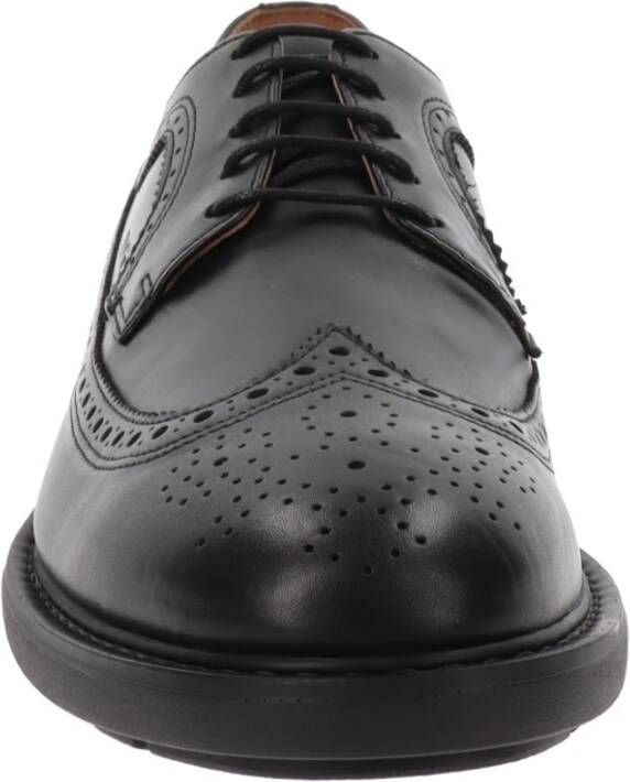 Nerogiardini Heren leren veterschoenen Black Heren