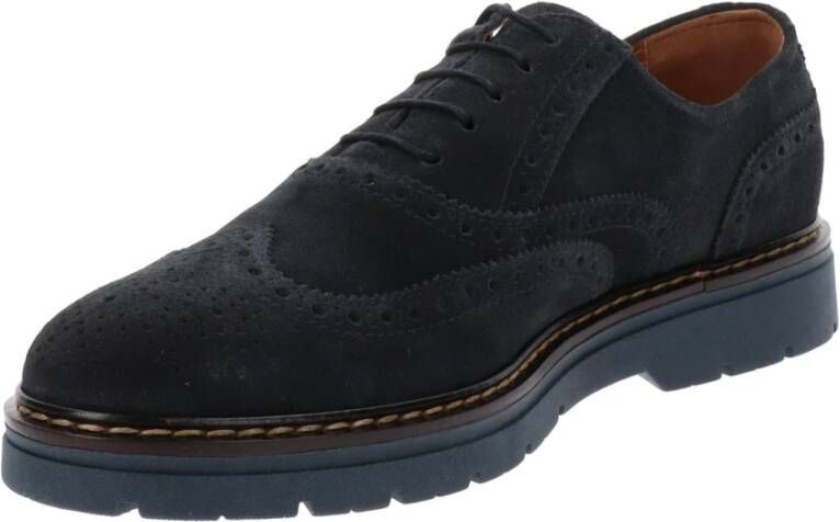 Nerogiardini Heren leren veterschoenen Blue Heren