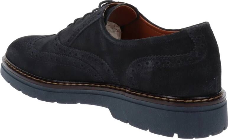 Nerogiardini Heren leren veterschoenen Blue Heren