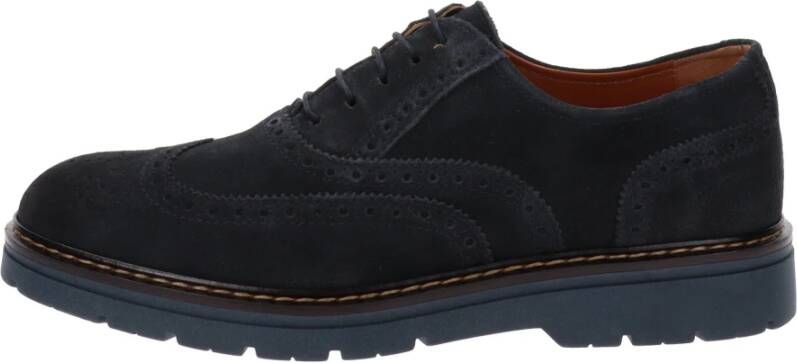 Nerogiardini Heren leren veterschoenen Blue Heren