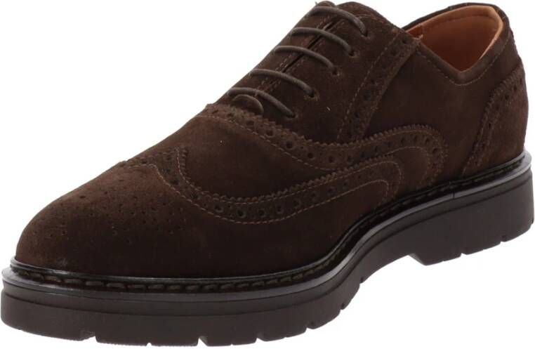 Nerogiardini Heren leren veterschoenen Brown Heren