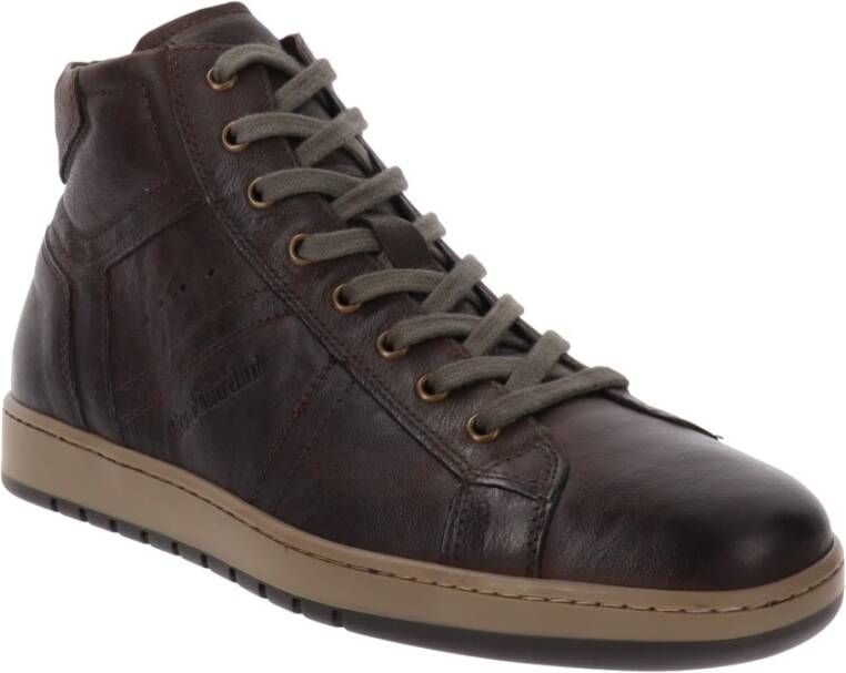 Nerogiardini Heren sneakers van hoogwaardig leer Brown Heren