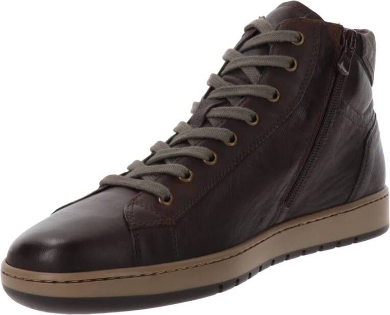 Nerogiardini Heren sneakers van hoogwaardig leer Brown Heren