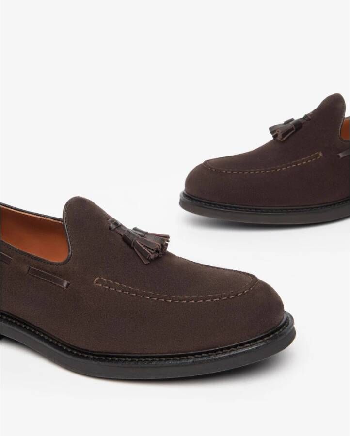 Nerogiardini Heren Suède Loafers met Kwastjes Brown Heren