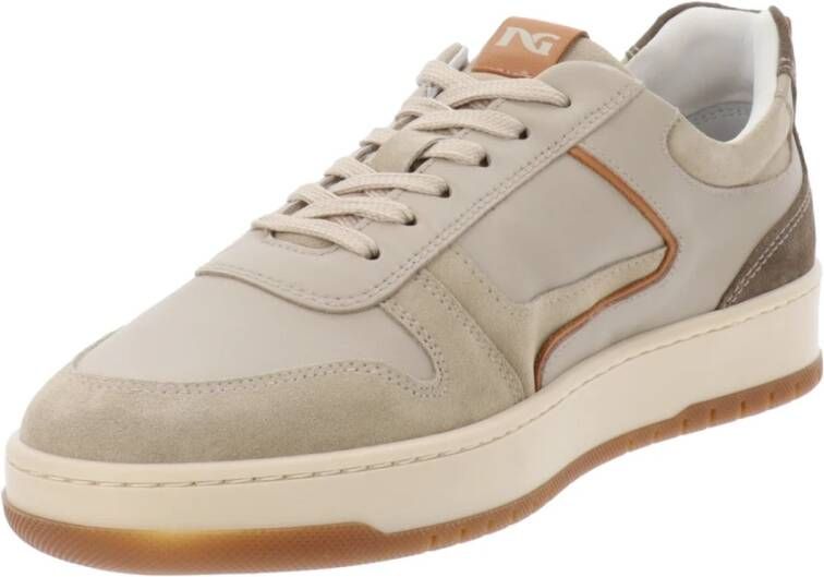 Nerogiardini Hoogwaardige leren sneakers Beige Heren