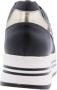 Nerogiardini Zwarte leren platform sneakers voor vrouwen Black Dames - Thumbnail 4