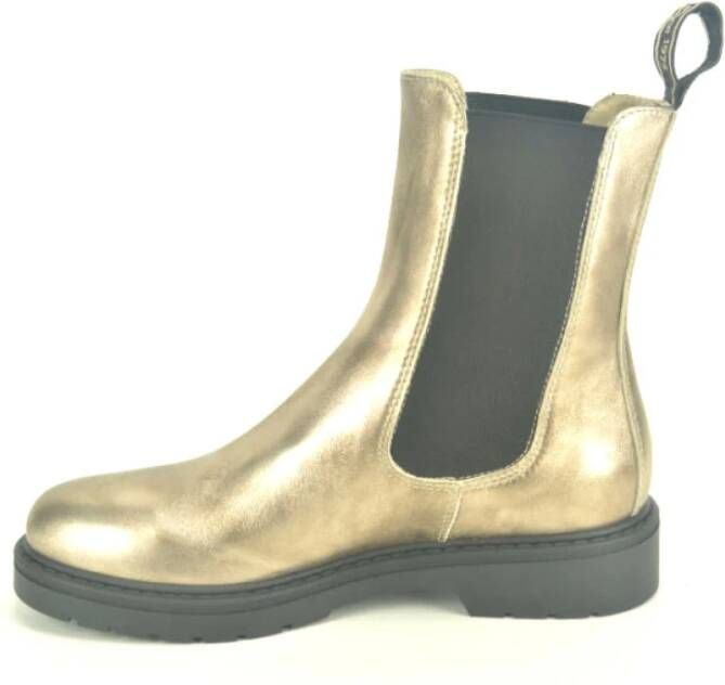 Nerogiardini Klassieke Chelsea Boot in Goud Yellow Dames