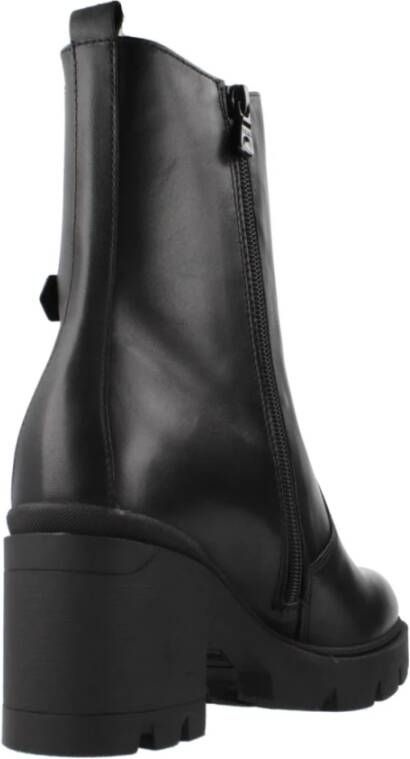 Nerogiardini Klassieke Chelsea Boots met Blokhak Black Dames