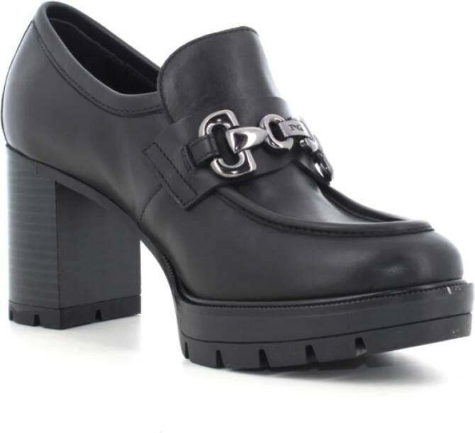 Nerogiardini Klassieke dames loafers met hak Black Dames