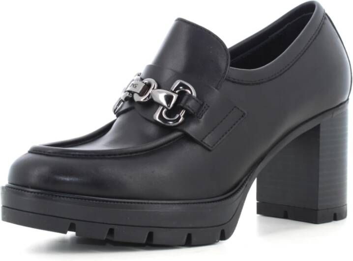 Nerogiardini Klassieke dames loafers met hak Black Dames