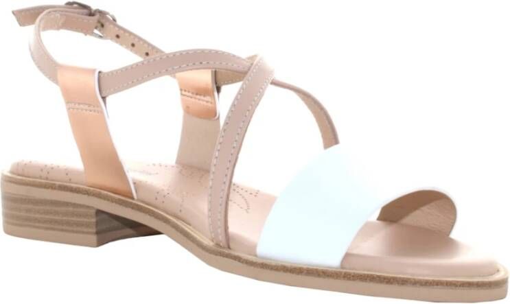 Nerogiardini Lage hak sandalen voor vrouwen White Dames