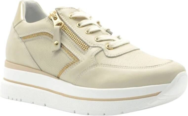 Nerogiardini Lage Sneakers Beige Dames