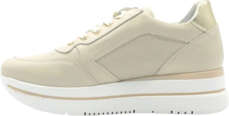 Nerogiardini Lage Sneakers Beige Dames