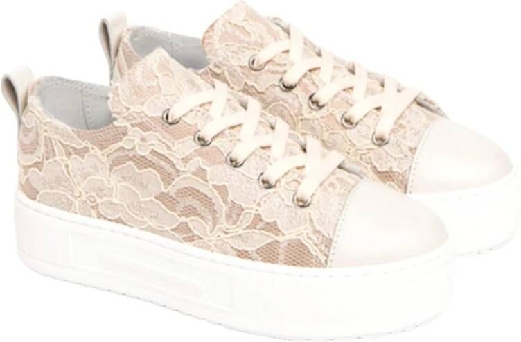 Nerogiardini Lage Sneakers Beige Dames