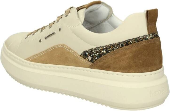 Nerogiardini Lage Sneakers Beige Dames