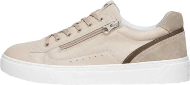 Nerogiardini Lage Sneakers Beige Heren