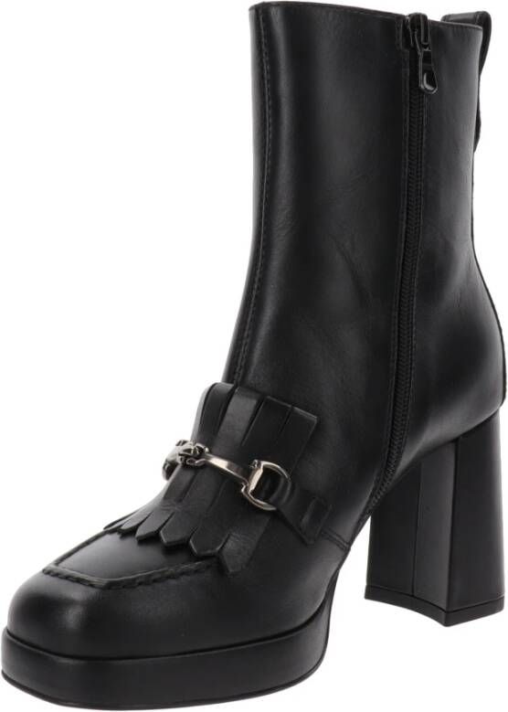 Nerogiardini Leren Dames Enkellaarsjes Stijlvol Comfort Black Dames