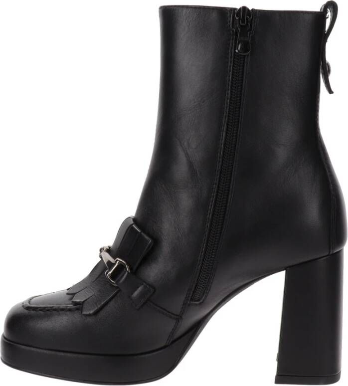 Nerogiardini Leren Dames Enkellaarsjes Stijlvol Comfort Black Dames