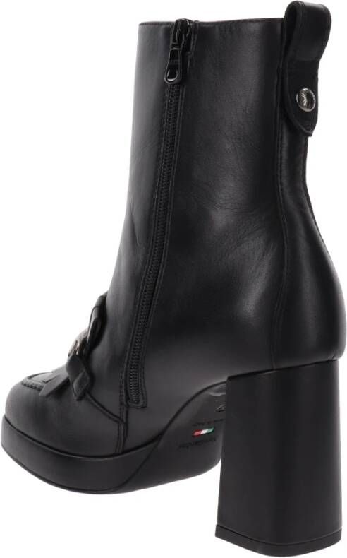 Nerogiardini Leren Dames Enkellaarsjes Stijlvol Comfort Black Dames