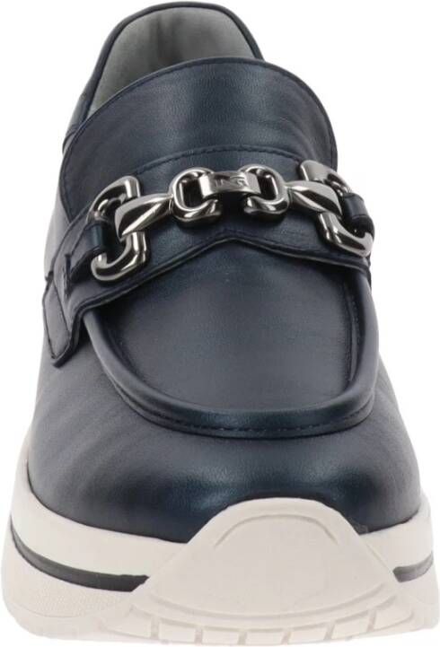 Nerogiardini Leren Dames Loafers Blue Dames