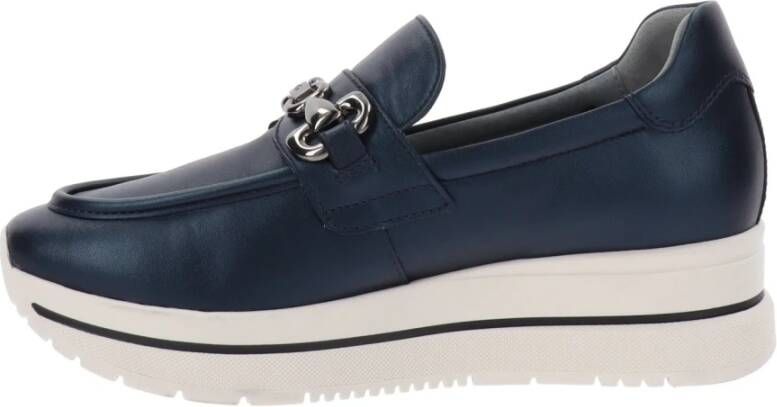 Nerogiardini Leren Dames Loafers Blue Dames