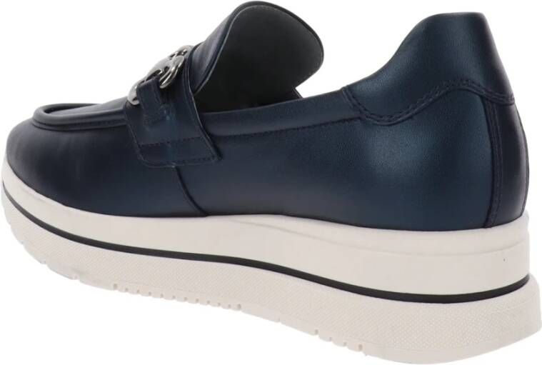 Nerogiardini Leren Dames Loafers Blue Dames