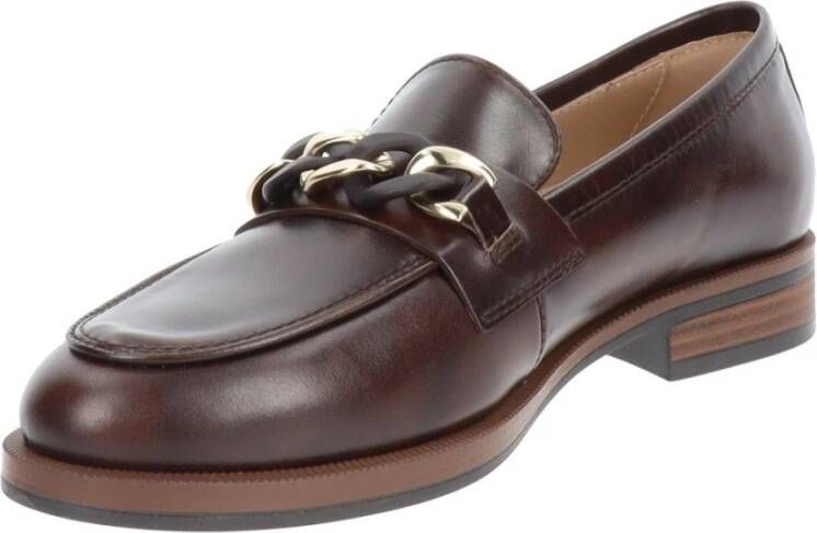 Nerogiardini Leren Dames Loafers Brown Dames