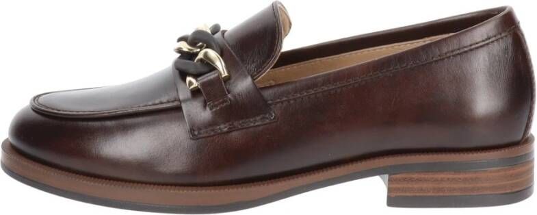 Nerogiardini Leren Dames Loafers Brown Dames