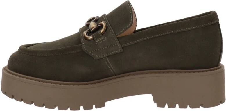 Nerogiardini Leren Dames Loafers Elegant Comfortabel Green Dames