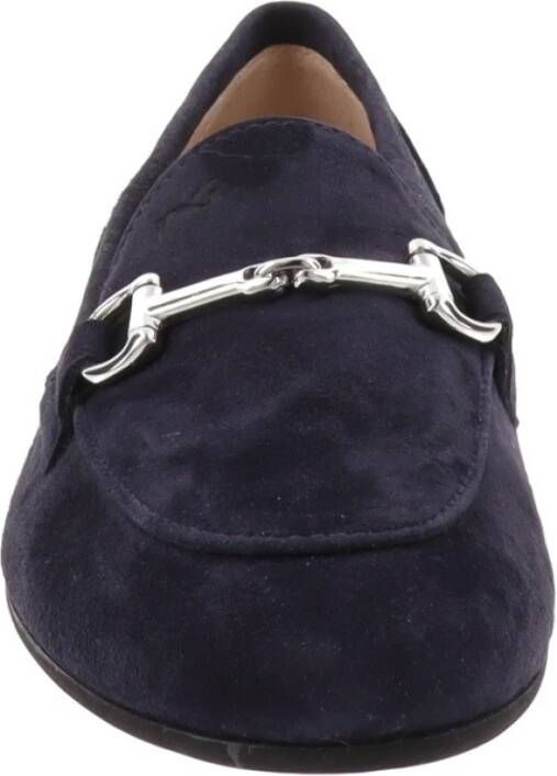 Nerogiardini Leren Dames Loafers Slip-On Stijl Blue Dames