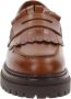 Nerogiardini Leren Dames Loafers Slip-On Stijl Brown Dames - Thumbnail 3