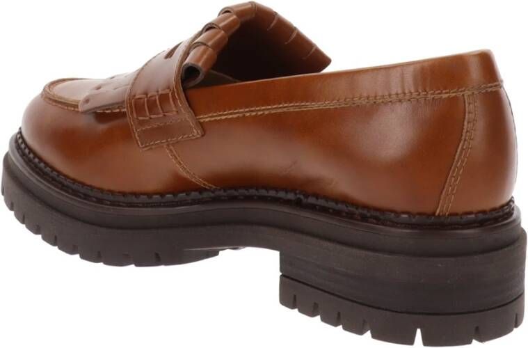 Nerogiardini Leren Dames Loafers Slip-On Stijl Brown Dames