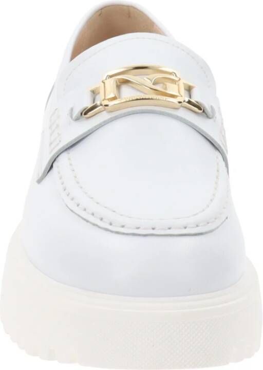 Nerogiardini Leren Dames Loafers Slip-On Stijl White Dames