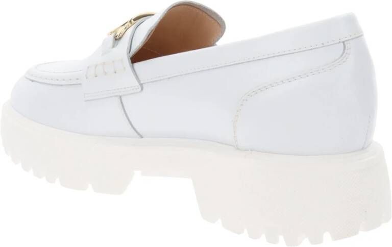 Nerogiardini Leren Dames Loafers Slip-On Stijl White Dames