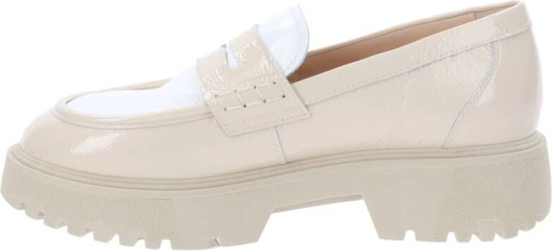 Nerogiardini Leren Dames Mocassins Beige Dames