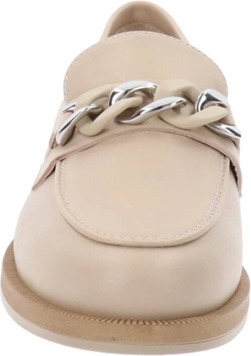 Nerogiardini Leren Dames Mocassins Beige Dames