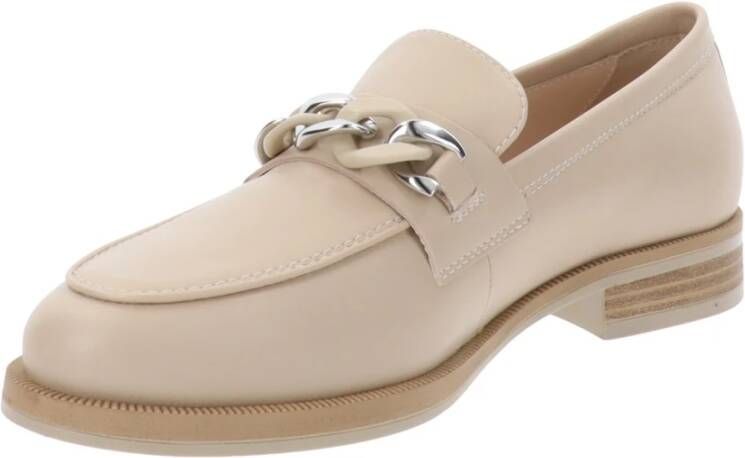 Nerogiardini Leren Dames Mocassins Beige Dames