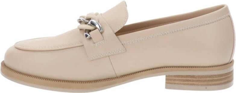 Nerogiardini Leren Dames Mocassins Beige Dames