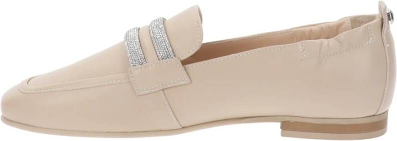 Nerogiardini Leren Dames Mocassins Beige Dames