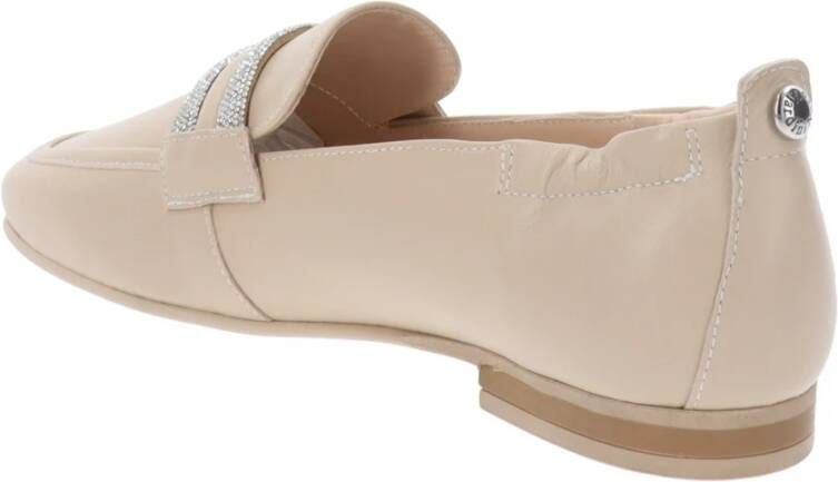 Nerogiardini Leren Dames Mocassins Beige Dames